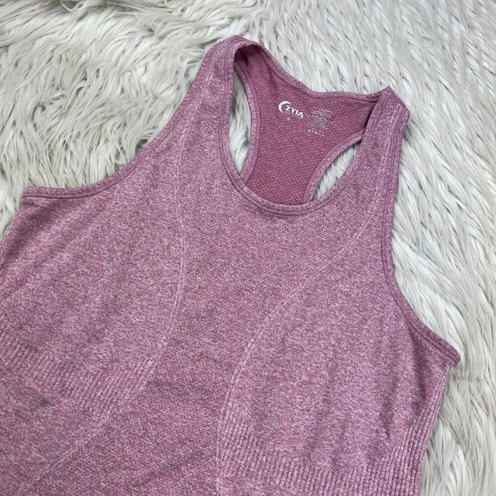 Zyia Active Women's Pink Seamless Racerback Athletic Tank - Picture 2 of 5